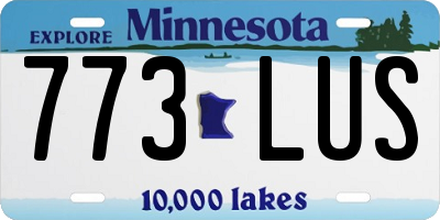 MN license plate 773LUS