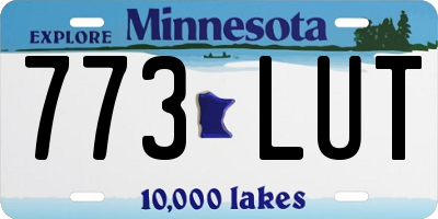 MN license plate 773LUT