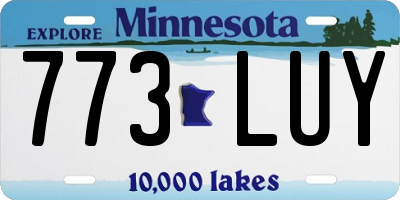 MN license plate 773LUY