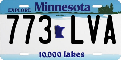MN license plate 773LVA