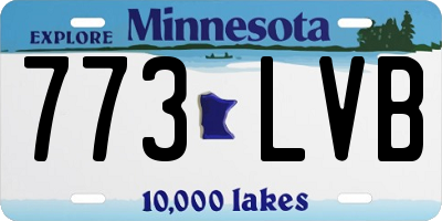 MN license plate 773LVB