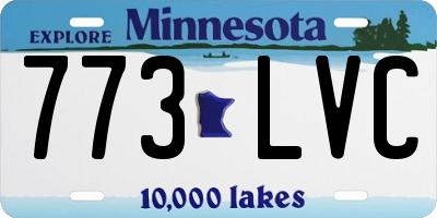 MN license plate 773LVC
