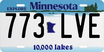 MN license plate 773LVE