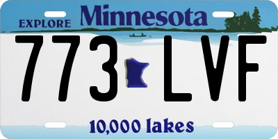 MN license plate 773LVF