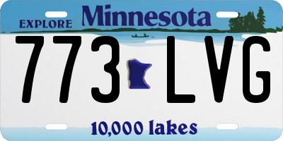 MN license plate 773LVG