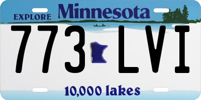 MN license plate 773LVI