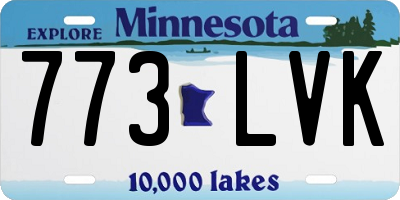 MN license plate 773LVK