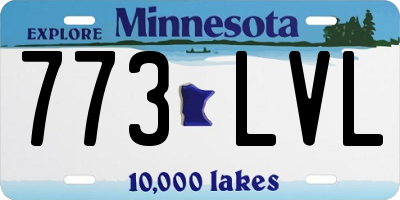 MN license plate 773LVL