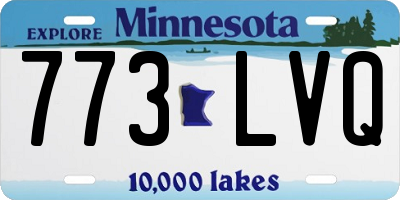 MN license plate 773LVQ