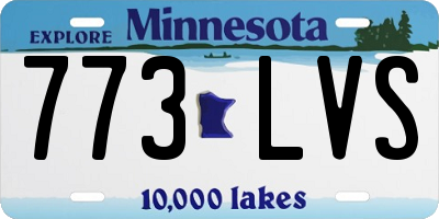 MN license plate 773LVS