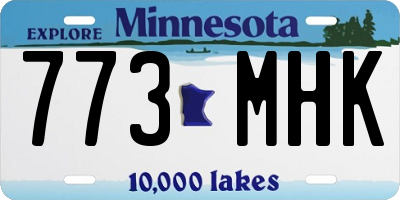 MN license plate 773MHK