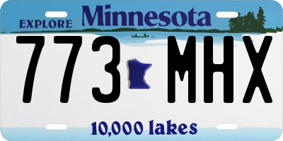 MN license plate 773MHX