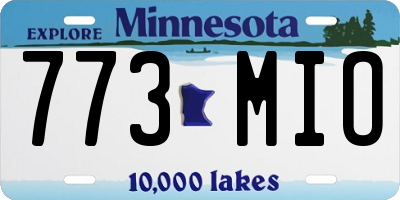MN license plate 773MIO