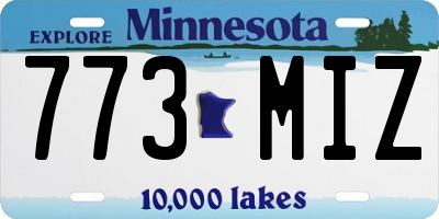 MN license plate 773MIZ
