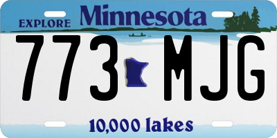 MN license plate 773MJG