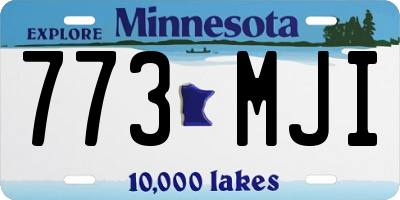MN license plate 773MJI