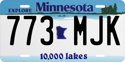 MN license plate 773MJK