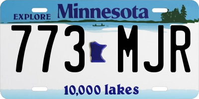MN license plate 773MJR