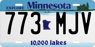 MN license plate 773MJV