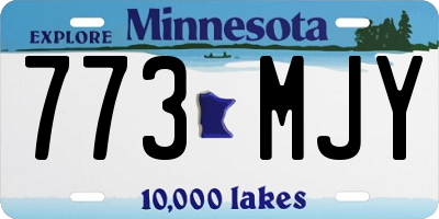 MN license plate 773MJY