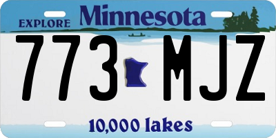 MN license plate 773MJZ