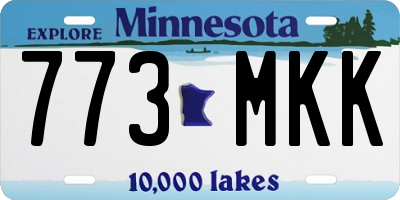 MN license plate 773MKK