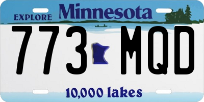 MN license plate 773MQD
