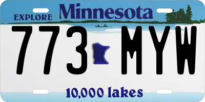 MN license plate 773MYW