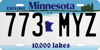 MN license plate 773MYZ