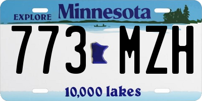 MN license plate 773MZH