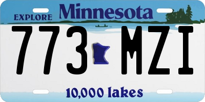 MN license plate 773MZI