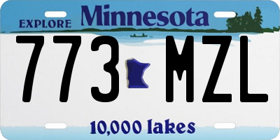 MN license plate 773MZL