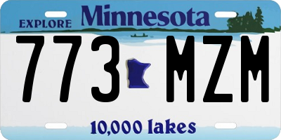 MN license plate 773MZM