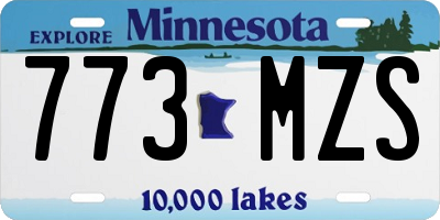MN license plate 773MZS