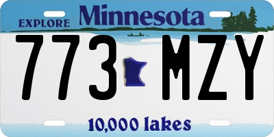 MN license plate 773MZY