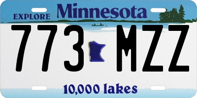 MN license plate 773MZZ