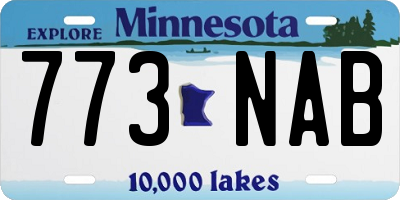 MN license plate 773NAB