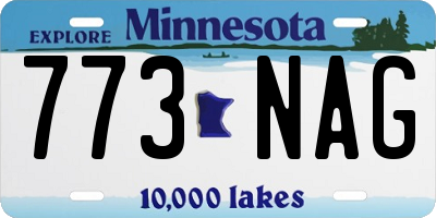 MN license plate 773NAG