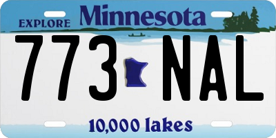MN license plate 773NAL