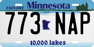 MN license plate 773NAP