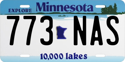 MN license plate 773NAS