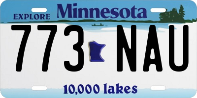 MN license plate 773NAU
