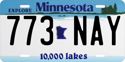 MN license plate 773NAY