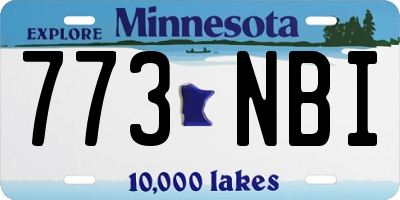MN license plate 773NBI