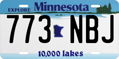 MN license plate 773NBJ