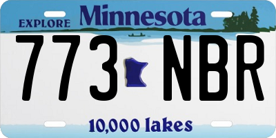 MN license plate 773NBR
