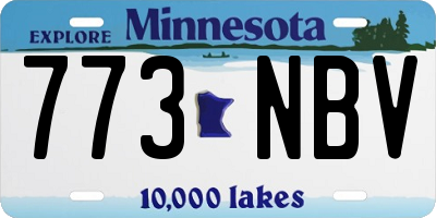 MN license plate 773NBV