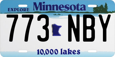 MN license plate 773NBY