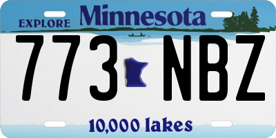 MN license plate 773NBZ