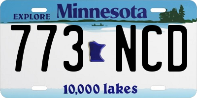 MN license plate 773NCD